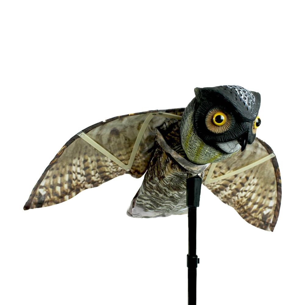 Dissuasore ala stop gufo movie con supporto - apertura alare 110 cm.