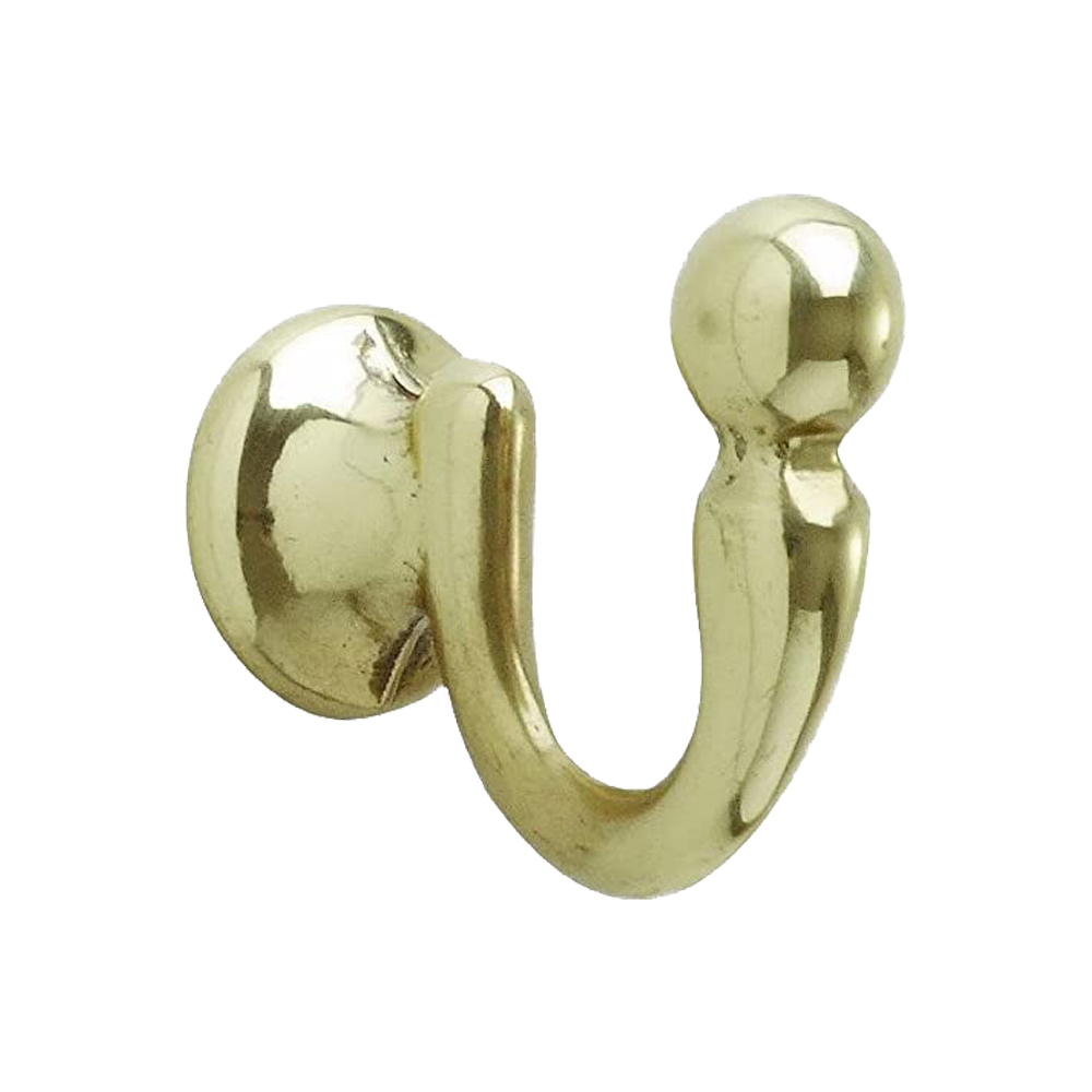 Gancio Pesante Medio Sfera per Tende 35 x 30 mm - Oro Lucido - 2 Pezzi