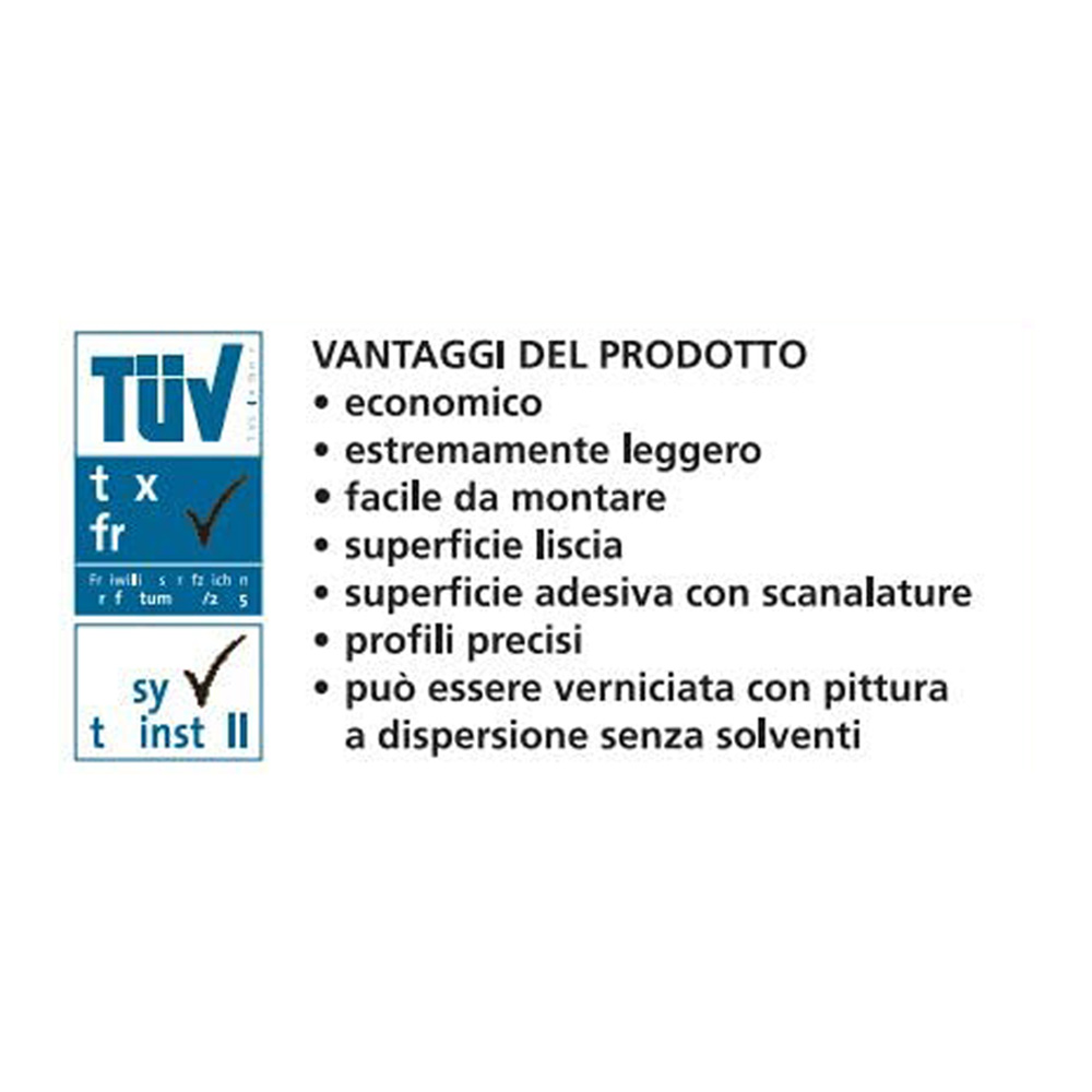 Cornice in Polistirene Estruso A110 110 x 110 mm DECOSA - 2 Metri Lineari