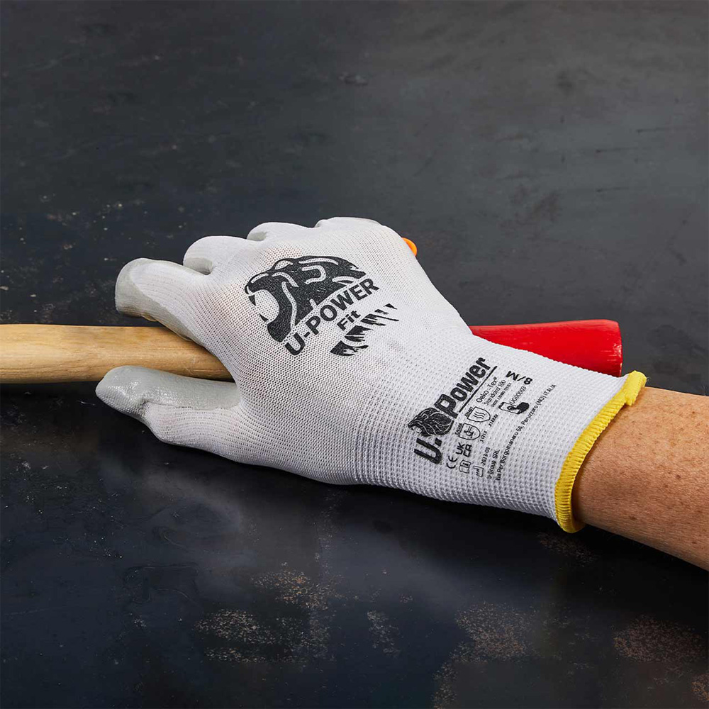 Guanti da Lavoro in Nitrile Fit Bianco U-POWER - Taglia 7