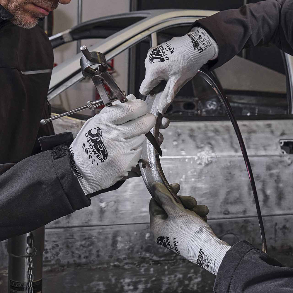 Guanti da Lavoro in Nitrile Fit Bianco U-POWER - Taglia 7