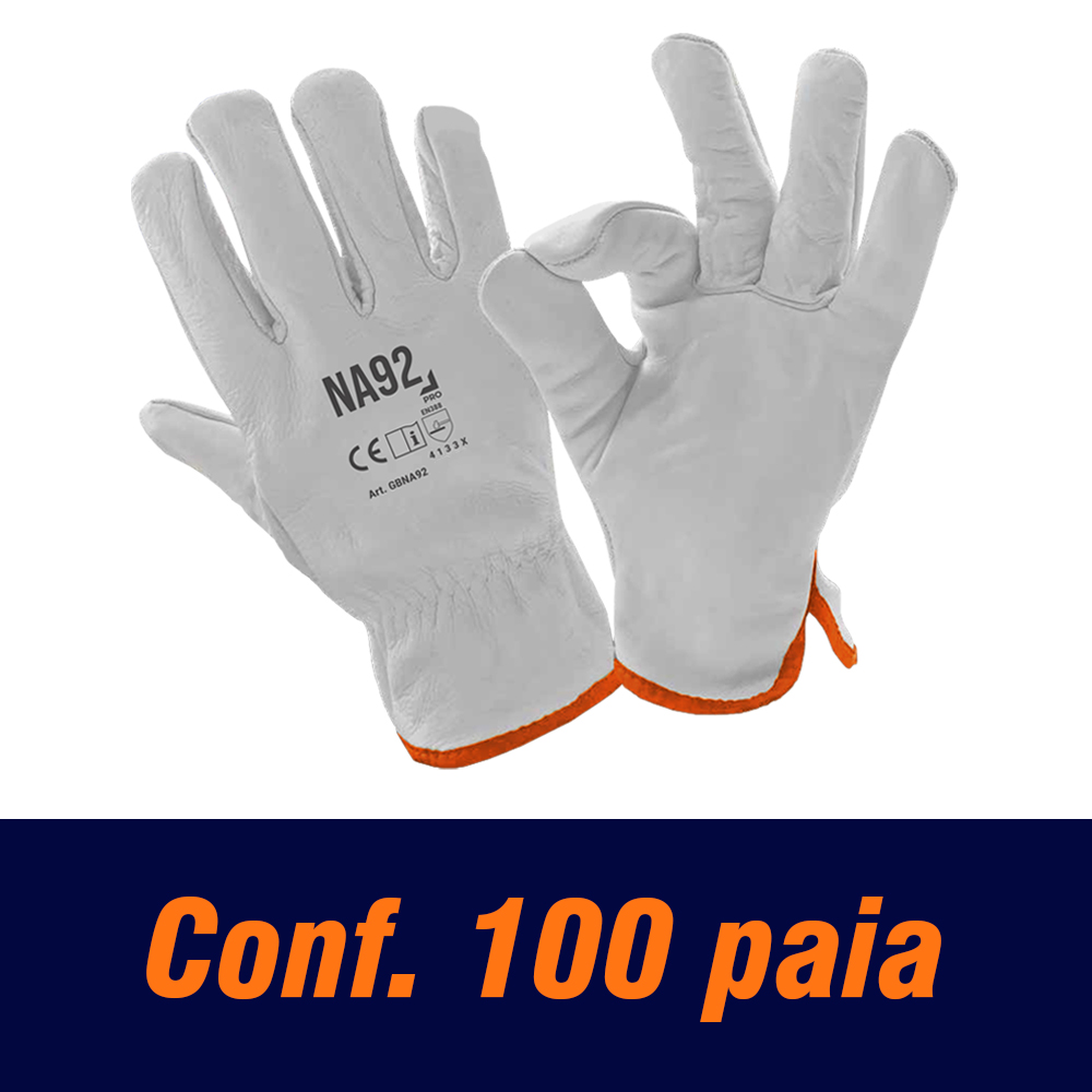 Guanti da Lavoro in Pelle Fiore di Bovino Taglia 10 NA92 PRO - Conf. 100 Paia