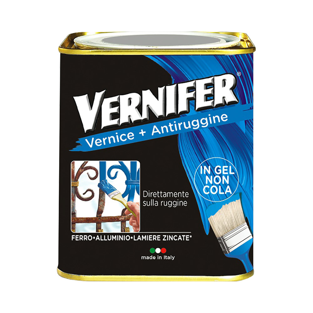Smalto Antiruggine Vernifer in Gel 2 Lt AREXONS - Antracite Antichizzato