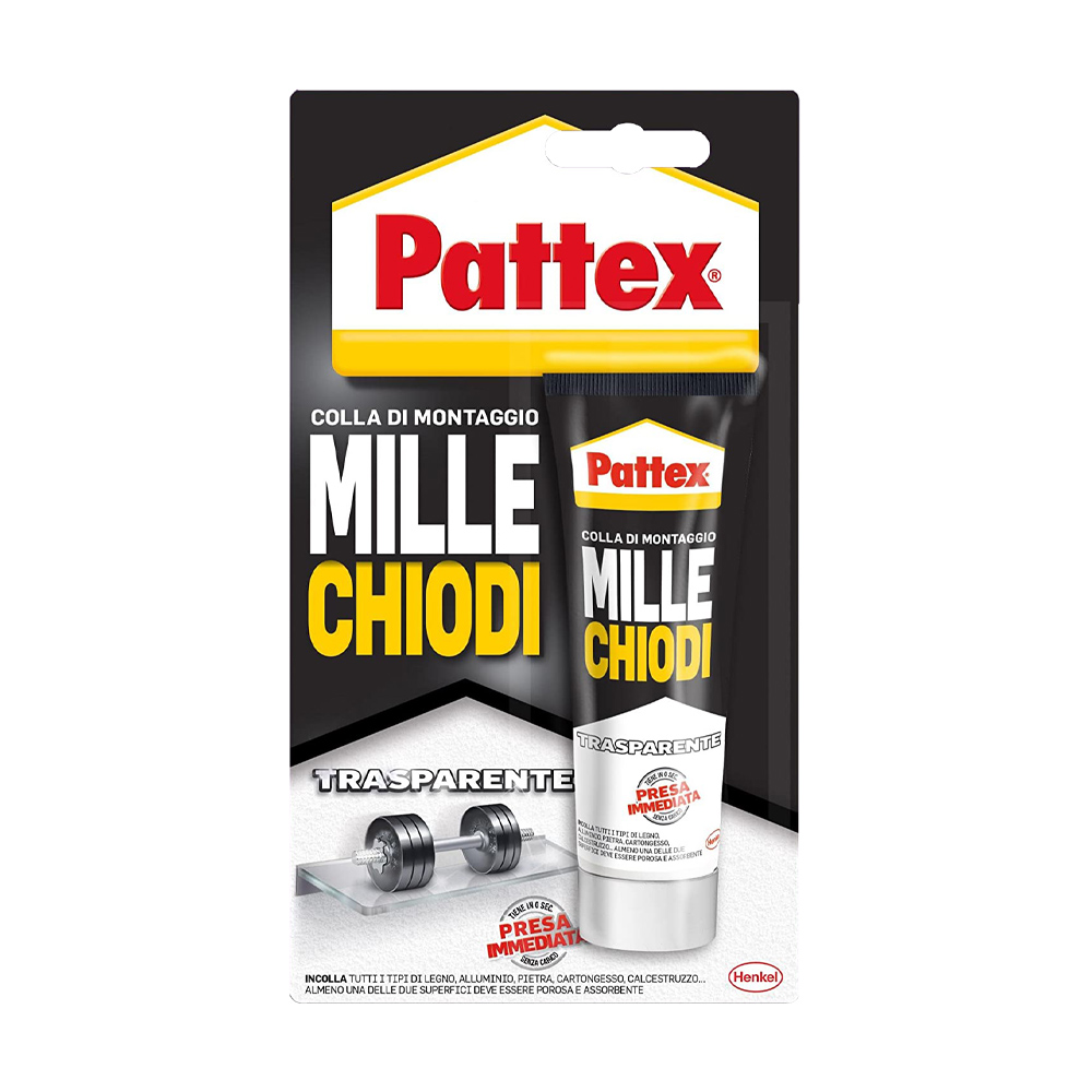Adesivo di Montaggio Millechiodi Trasparente PATTEX 40 g
