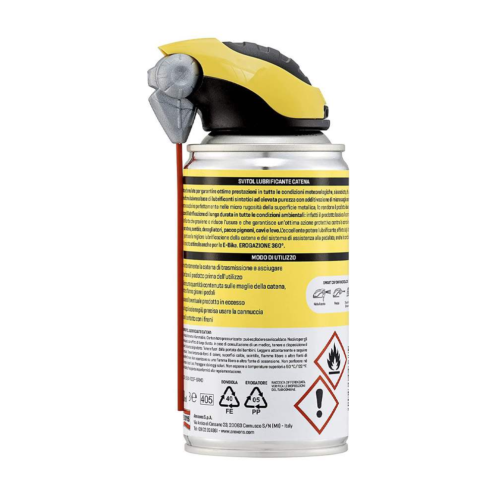 Lubrificante Catena Spray 250 ml SVITOL BIKE - Erogatore di Precisione Incluso