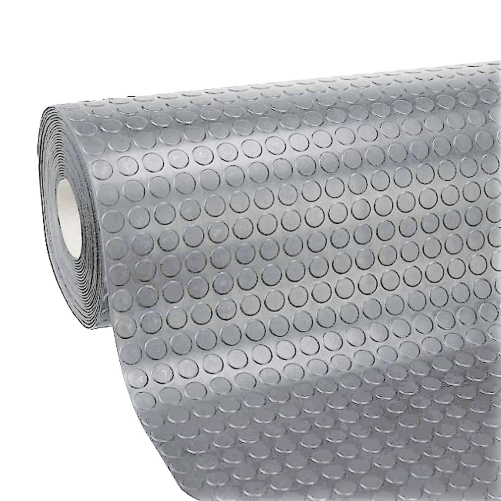 Tappeto in Gomma Bollato 1 mm x 100h cm Grigio - Vendita al Metro Lineare